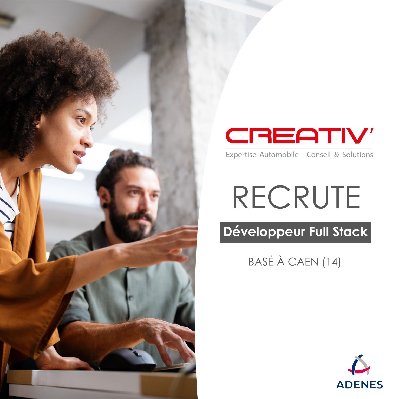 You are currently viewing #JoinAdenes – Le GROUPE CREATIV’ recrute un Développeur Full Stack !